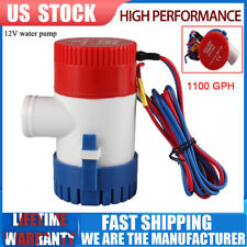 12v 1100gph Electric Marine Bilge Pump Submersible Water Pump For Yacht Boat Us