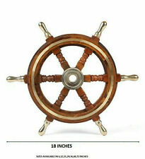 Wooden Ship Wheel-nautical Home Wall Decor-18 Captain Boat Ship Steering Wheel