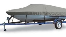 600 Denier Gray Semi-custom Fitted Boat Cover For V-hull Ob Up To 206 X 104