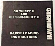 Humminbird Depth Sounder Paper Loading Instructions Manual Ch Models
