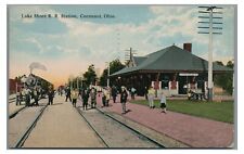Lake Shore Railroad Train Station Depot Conneaut Oh Ohio Vintage Postcard