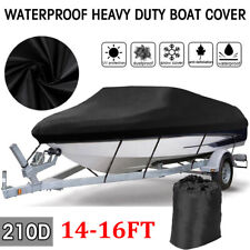 14 15 16 Heavy Duty Boat Cover Trailerable Fishing Ski Bass V-hull Runabouts
