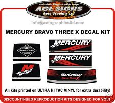 Mercruiser Bravo Three X Outdrive Reproduction Decal Kit  Mercury 3x