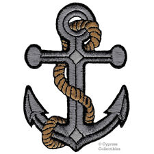 Anchor Patch Iron-on Embroidered Navy Sailor Tattoo Symbol Applique Boat Yacht