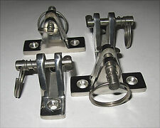 4 Stainless 90 Degree Deck Hinges With Rings Bimini Boat Top