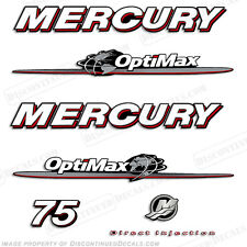Mercury 2007-2012 75hp Optimax Decal Kit Outboard Engine Decals