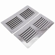 2x Marine Boat Vent Stainless Steel 9 Louvered Vent Air Grill Cover Vent