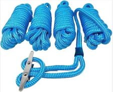 4pack 58 Inch 25ft Marine Boat Dock Lines Rope Double Braid Nylon Mooring Lines