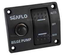 Seaflo 3-way Bilge Pump Switch Panel Automatic-off-manual 12v 24v W Fuse Holder