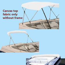 Bimini Top Boat Cover Canvas Fabric White Wboot Fits 3 Bow 72l 36h 85-90w