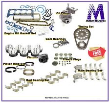 Mercruiser Chevy Gm 350 V8 5.7 Marine Engine Rebuild Kit Wpistons - Std Rot 2pc