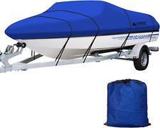 Solution Dyed Waterproof Trailerable Runabout Boat Cover Fit V-hull Tri-hull Fis
