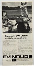 1964 Evinrude Outboard Motors Fisherman Angler Fishing Print Ad Milwaukee Wi