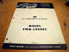 Sea King 80 Hp 80hp Outboard Motor Parts Manual Catalog List Book Vwb-190961