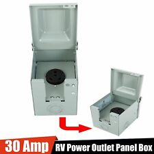 30amp Rv Power Outlet Panel Box 120240v Mount Outdoor Home Unmetered Electrical