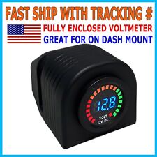 12v Led Digital Voltmeter Voltage Meter Battery Gauge Car Boat Marine Waterproof