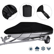 Heavy Duty 600d Waterproof Boat Cover Polyester Fit V-hull Tri-hull Runabout