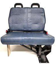 New Freedman Fold Flip Bench Jump Seat With Belts Bus Rv Motorhome Van Blue
