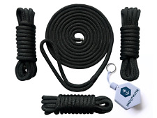 Double Braided Nylon Boat Dock Lines 4 Pack 12in 15ft Marine Grade Mooring Rope