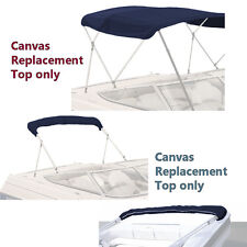 Bimini Top Boat Cover Canvas Fabric Navy With Boot Fits 3 Bow 72l 85- 90w