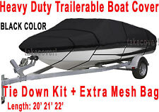 Crownline 210 Ccr 225 Ccr Boat Trailerable Cover All Weather Hd Black Color