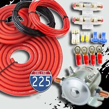 200 Amp Heavy Duty Dual Auxiliary Battery Isolator Complete Kit W Copper Cables