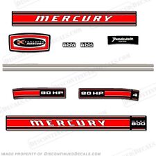 Mercury 1969 80hp Outboard Decal Kit - Reproduction Decals In Stock 80 Motor