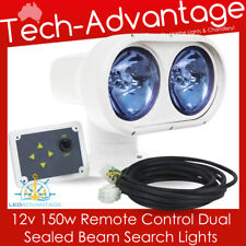 12v White 150w Boat Roof Front Bow Mount Remote Control Dual Beam Search Light