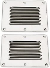 2x Marine Stainless Steel 6 Slots Boat Air Vent Louver Grill Cover Vent 5 Inch