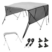 Vevor 4 Bow Bimini Top Boat Cover Detachable Mesh Sides 600d With Frame 85-90w