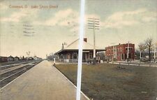 Conneaut Ohio Postcard Ashtabula County Lake Shore Train Station Depot
