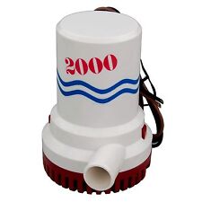 2000gph Bilge Pump Boat Marine Submersible Water Pump Non-automatic 1-18 12v