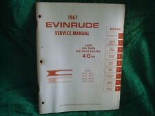 Service Manual For A 40hp Evinrude Lark Bigtwin Elec Outboard Motor 1967 Used