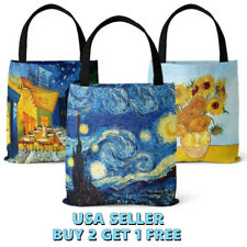 Van Gogh Large Cotton Shoulder Tote Bag Canvas Shopping Bag Casual