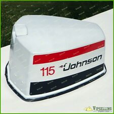 115 Hp Johnson Late 70s Outboard V4 Motors High Cast Vinyl Decals Set