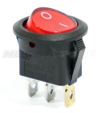 Spst 3 Pin Onoff Round Rocker Switch W Red Neon Lamp 10a125vac Usa Seller