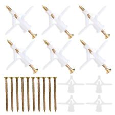 100x Drywall Anchor Hollow Wall Anchors With Screws Self-drilling Nylon Plastic