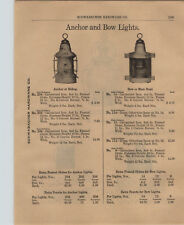 1903 Paper Ad Ship Yacht Ruby Globe Signal Binnacle Anchor Bow Light Lights Mast