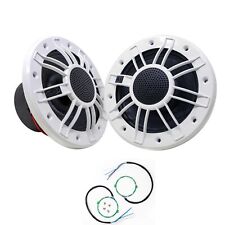 Bluave M7.0cx3w 7 Marine Speakers With White Grills And Led Kit