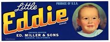 Little Eddie Brand Sanger Edward Miller An Original Produce Crate Label