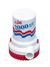 Rule 10 Bilge Water Pump 2000 Gph Non-automatic 12v Submersible Marine Boat
