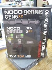 Noco Genius Gen5 X2 12v 10amp 2 Bank On Board Battery Charger Maintainer New