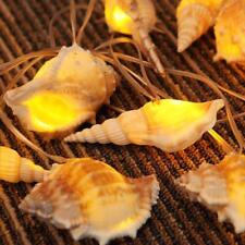 Ocean Real Conch 10 Led String Lights 9.0ft Waterproof Battery Operated Warm Whi