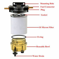 S3213 Boat Fuel Water Separator Marine Fit Mercury Yamaha Outboard 10 Micron