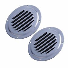 2x Stainless Steel 4 Round Louvered Vent Marine Boat Yacht Vent Courtyard