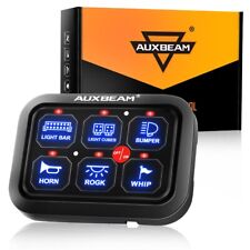 Auxbeam 6 Gang Onoff Switch Panel Toggle Circuit Relay System Kit Blue Car Boat