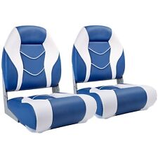 Northcaptain Whitepacific Blue High Back Folding Boat Seat 2 Seats