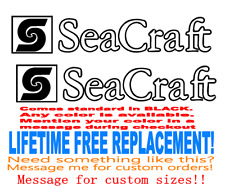 Set Of 2 36 Inch Long Sea Craft Boat Hull Decal Marine Grade Lifetime Warranty