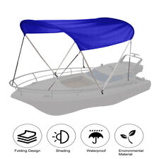 Foldable Boat Bimini Top Canopy Cover 2 Bow Clips Sun Shade Boat Canopy Cover