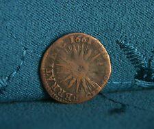 Casale Italian States Soldo 1661 Billon World Coin Itlay Carlo Ii Sun Rays Rare